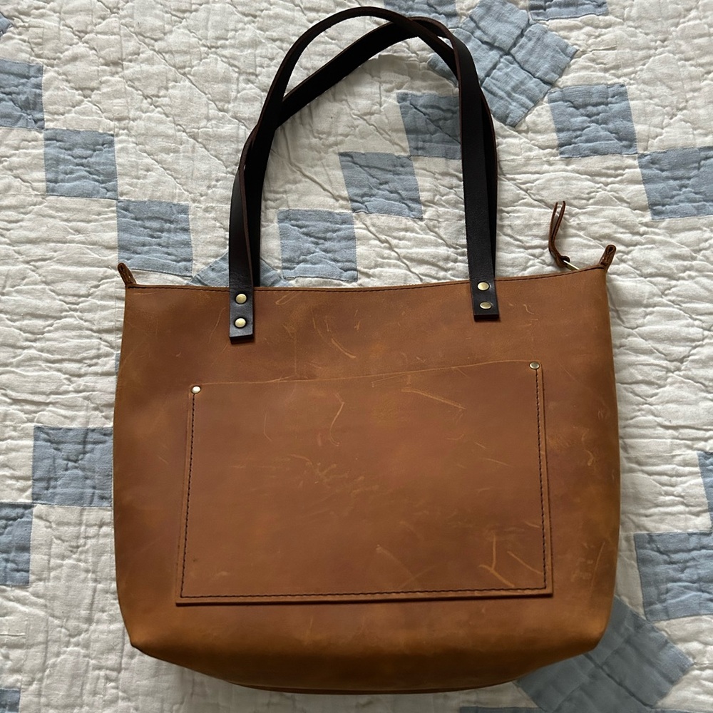 Portland Leather Zipper Tote, Medium - Picture 3 of 10